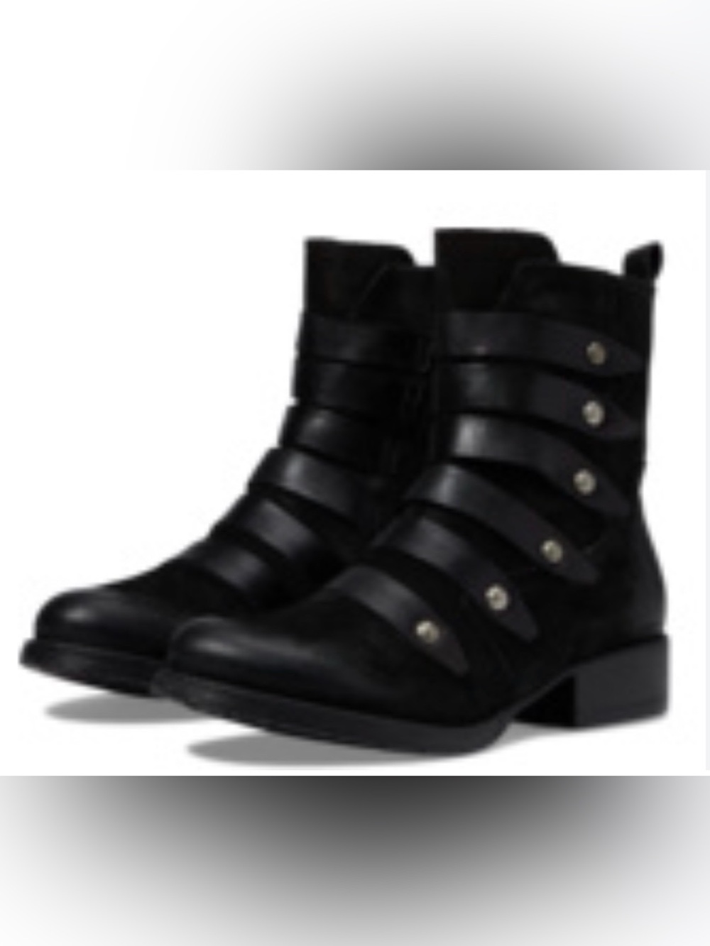 Strappy Black Ankle Boots